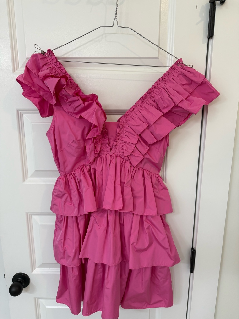 Pink Ruffled Tiered Dress - Hunter Bell